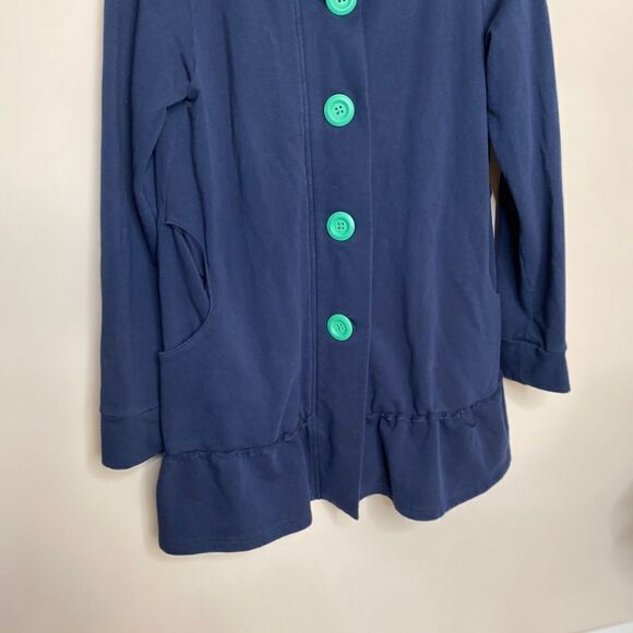 Matilda Jane Women’s Navy Adventure Begins Button Zip Coat - Picture 4 of 7